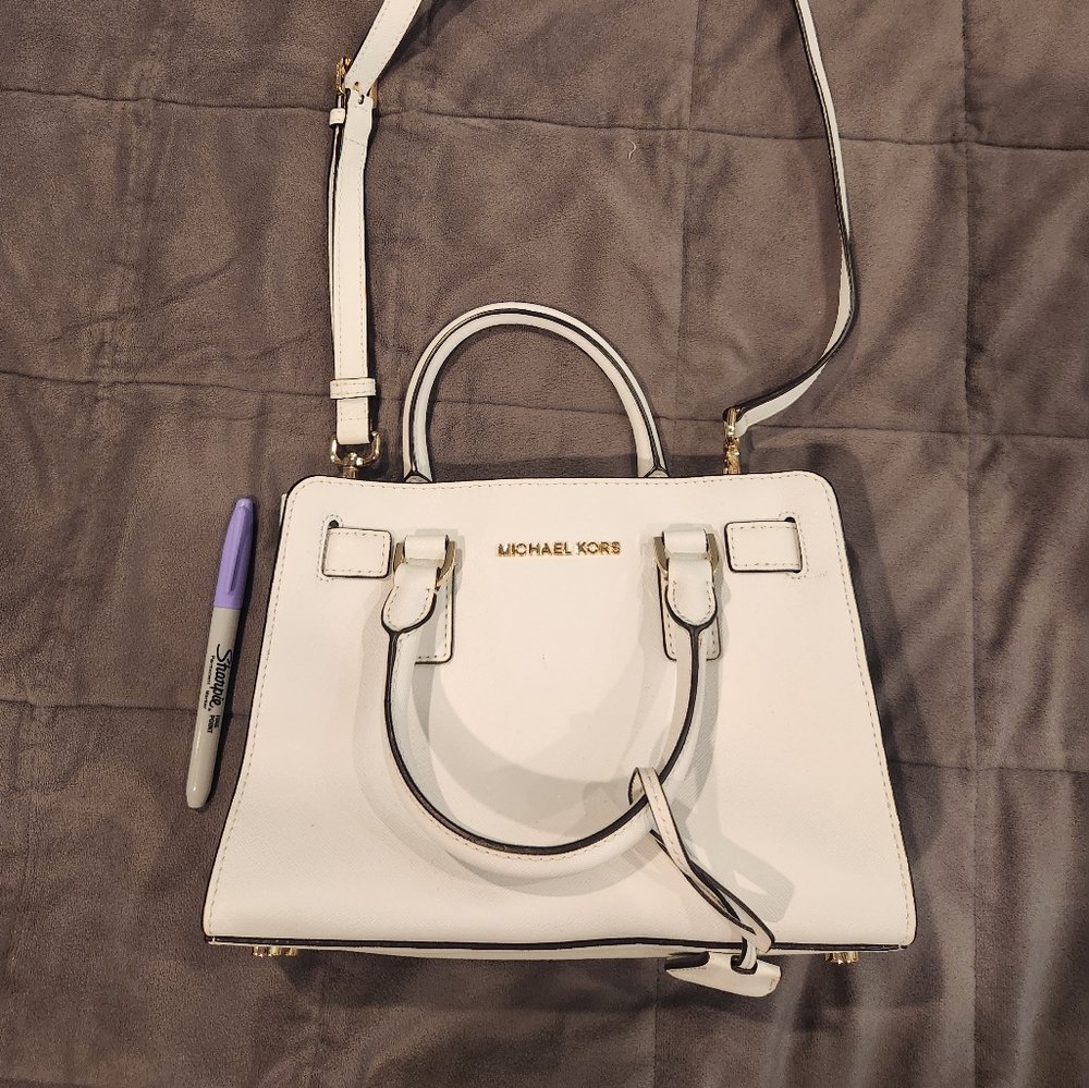 Michael Kors White Satchel Bag